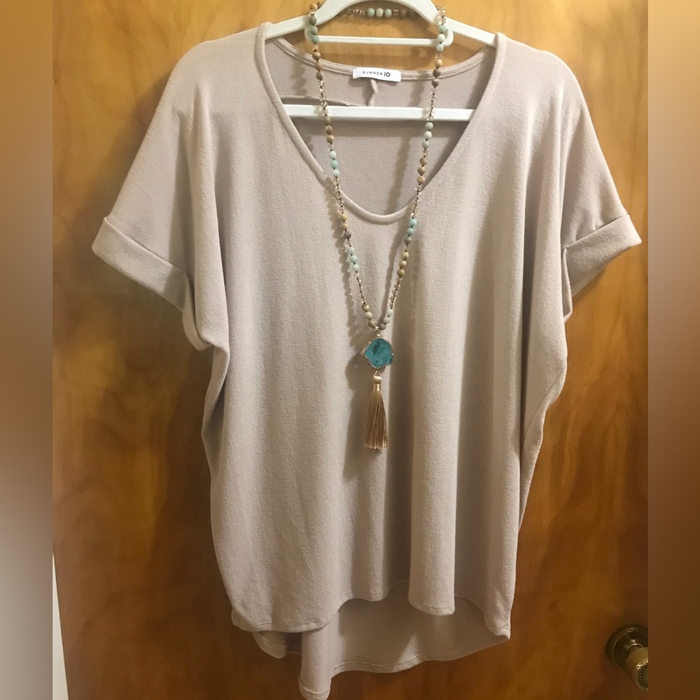 Summer 10 Tan Top Large NEW - Picture 2 of 6
